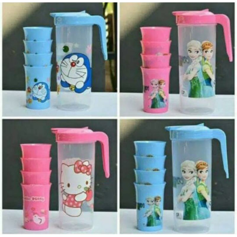 Teko set Karakter
Teko set berisi 1 buah teko dan 4 buah gelas plastik