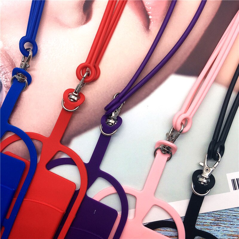 Tali lanyard Holder Case Handphone Universal Bahan Silikon