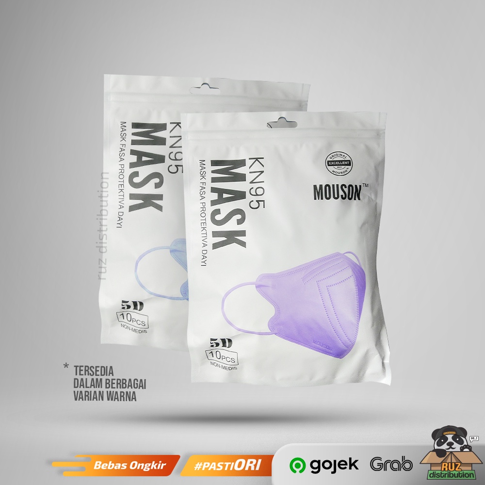 MOUSON KN95 5D 5ply - Masker KN95 5D Mouson 5ply Isi 10pcs