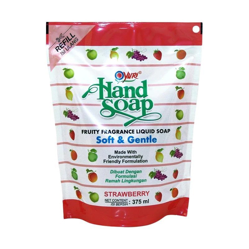 Yuri Hand Soap Strawberry Pouch [375 mL] Grape Apple