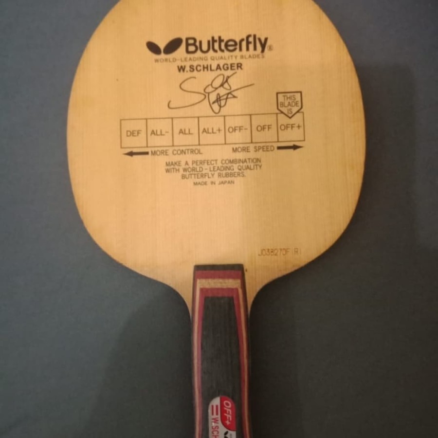 BET PINGPONG TENIS MEJA BUTTERFLY SCHALGER AN SILVER TAG LANGKA MULUS