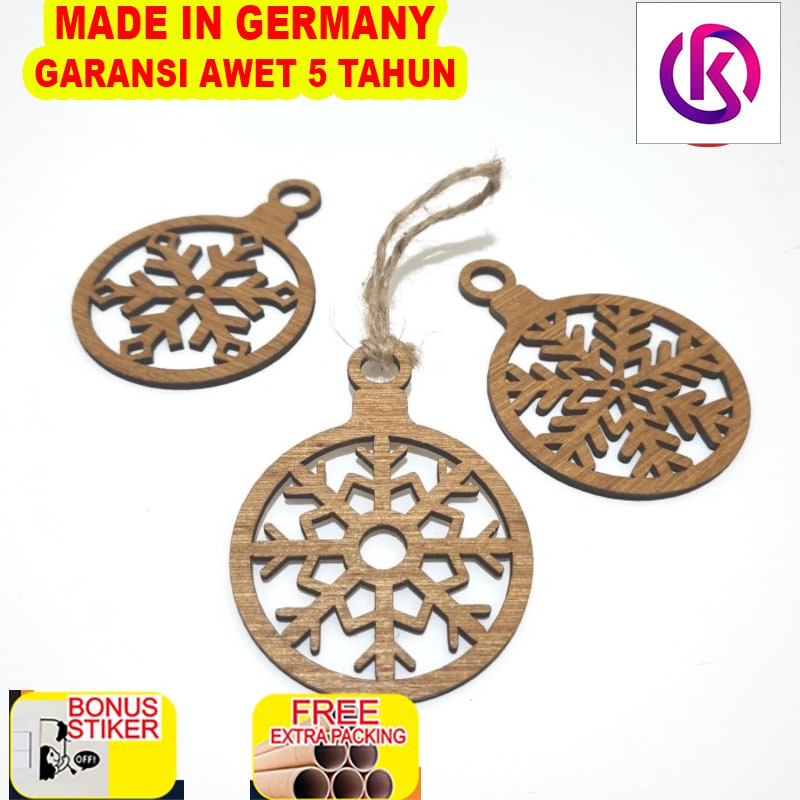 

Promo Tag Kayu / Gantungan Dekorasi Pohon Natal - SNOWFLAKE - Hampers