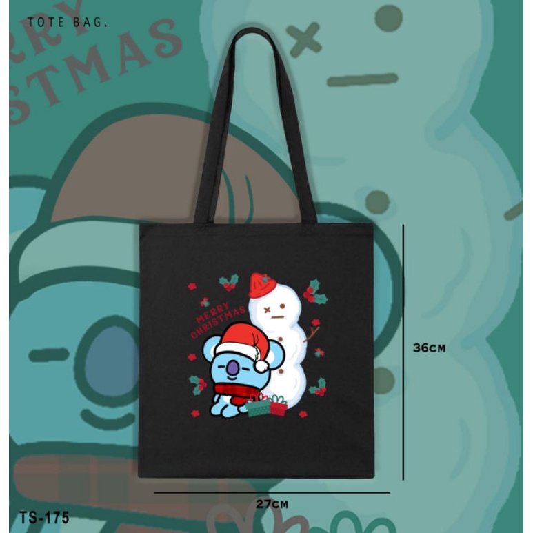 TOTE BAG BT21 EDISI NATAL CHRISTMAS