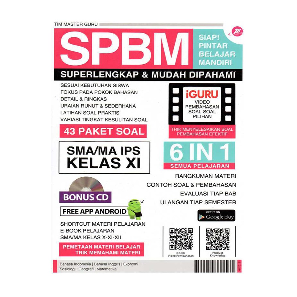 Buku SPBM Siap Pintar Belajar Mandiri SMA/MA IPS Kelas XI Tim Master Guru