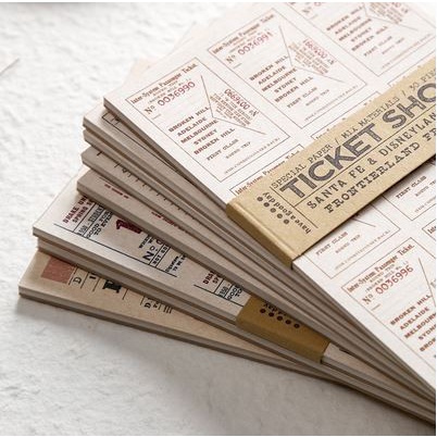 Vintage Ticket Paper for Journal Deco - Ticket Shop Series ( 30sheets)