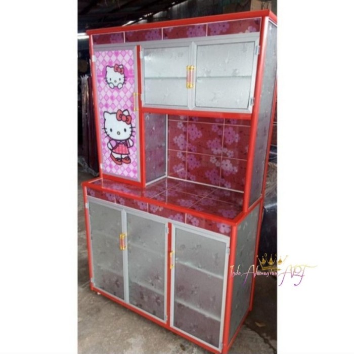 Rak Dapur Pintu 6 Karakter Unik / Rak Dapur Piring Alumunium Kaca
