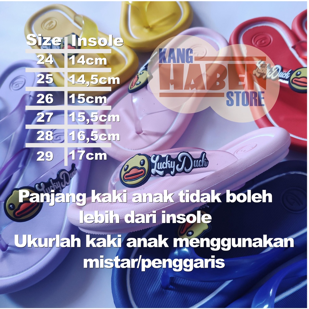 Sandal Anak Balita Cowok Cewek Karakter Bebek Bahan Karet Lucu dan Nyaman 311DDUCK