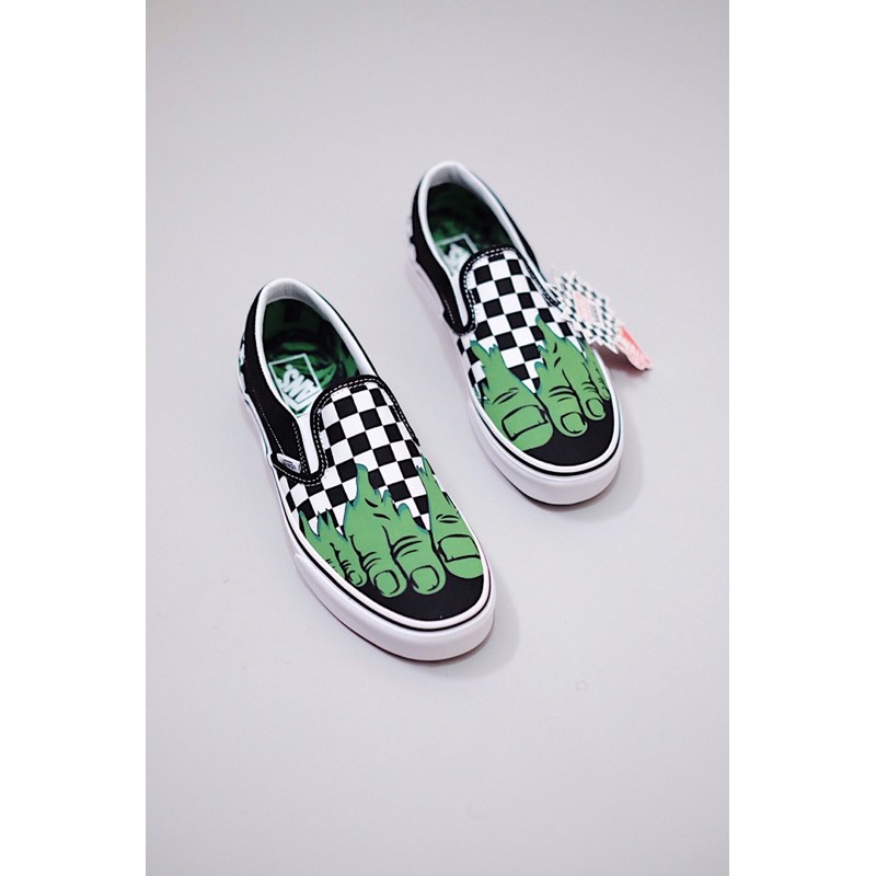 Vans Slip On X "Marvel Edition" Hulk Checkerboard Exclusive Release (Special Box)