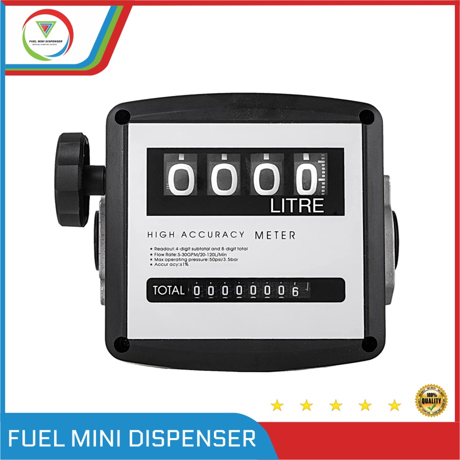 Fuel Transfer Pump Diesel JYB-40 - Pompa Transfer Minyak Bensin Solar Full Set - Flow Meter Analog 4 Digit