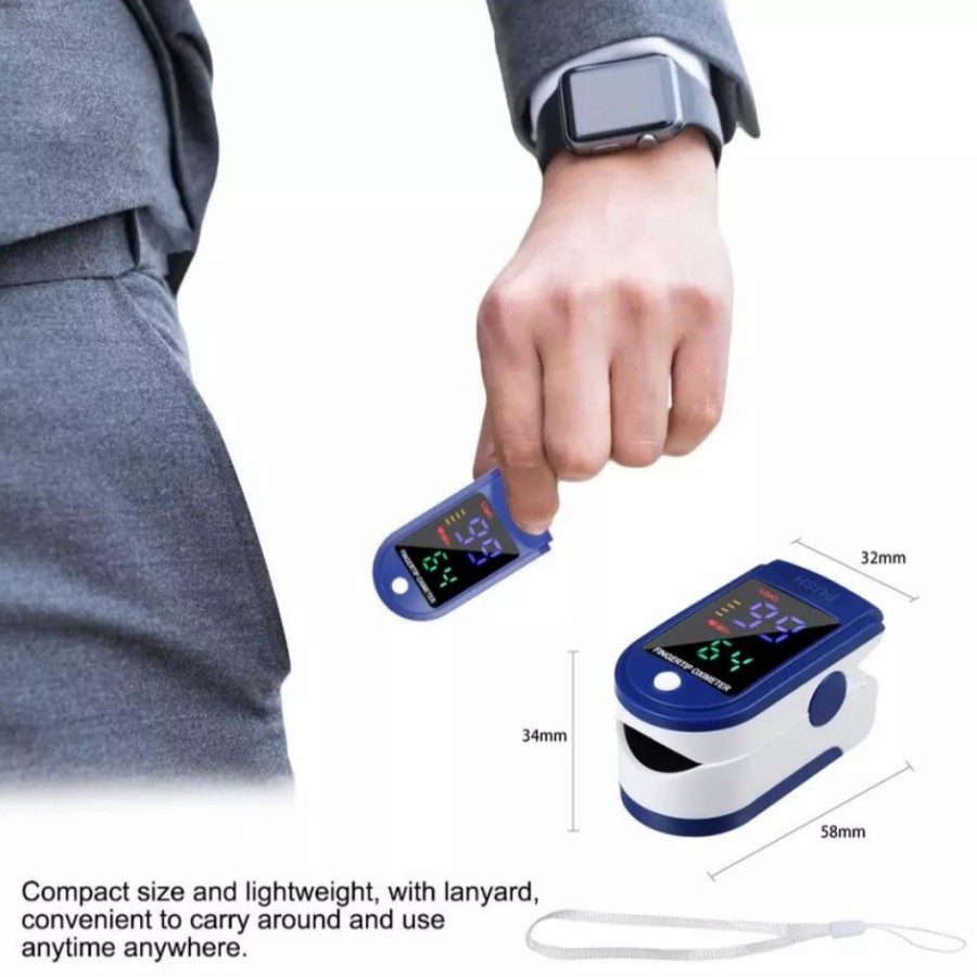 Fingertip Pulse Oximeter Alat Kesehatan Kadar Saturasi Oksigen