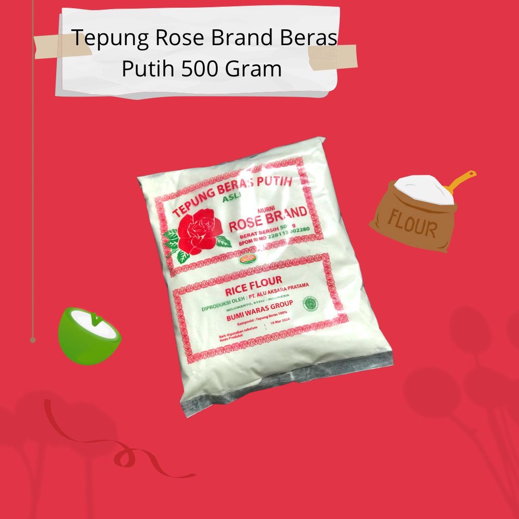 

Tepung Beras Putih Rose Brand 500gr