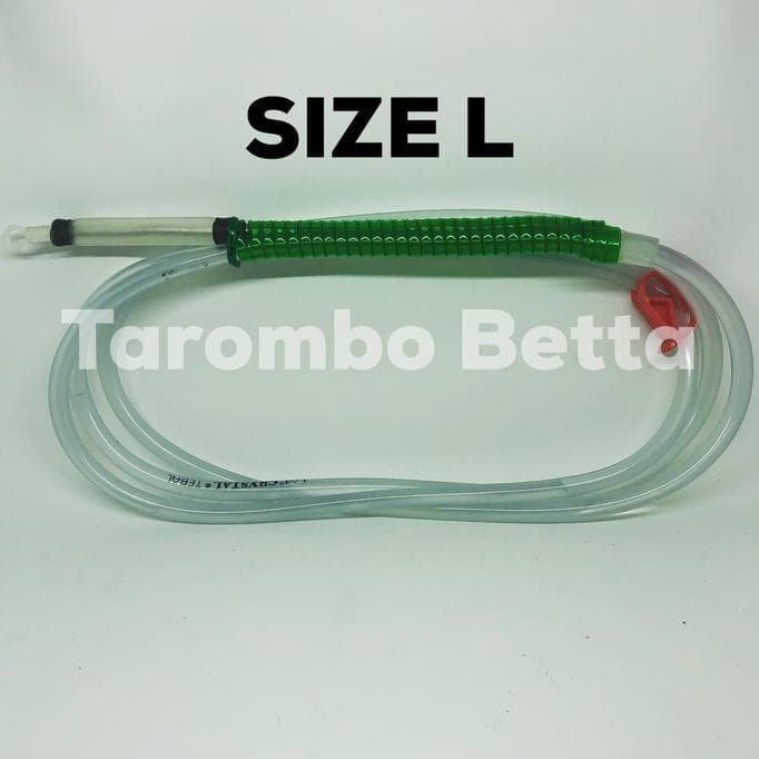 Alat Selang Sipon Sifon Air Aquarium Soliter Ikan Cupang dan Ikan Hias Lainnya Size L Cleaner Pump