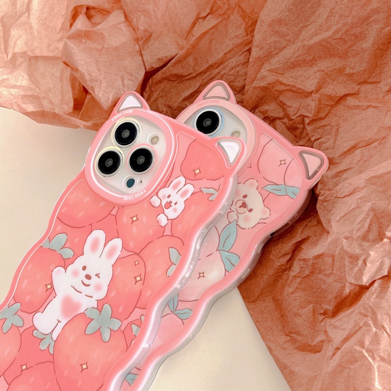 Soft case Silikon TPU Desain Telinga Kucing Kelinci Untuk iphone 13 12 11 Pro Max XS XR 8plus 12pro12pro Max 7 8plus X XS XR XSMAX