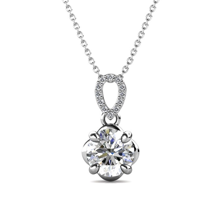 La Rose Pendant - Kalung Moissanite diamond Celesta GRA