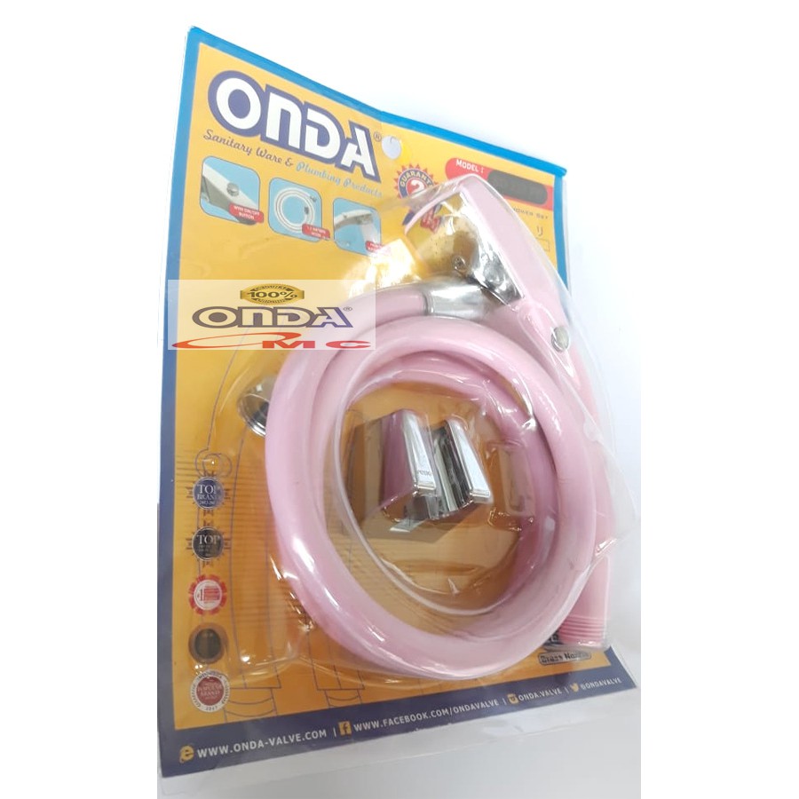 Hand Shower Mandi Kepala Segi 1.3 M 1/2 Inch ONDA SO 232 PP