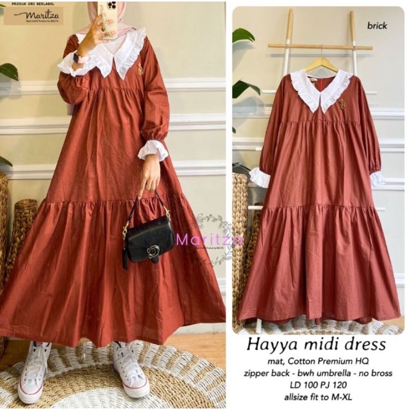 HAYYA MIDI DRESS - DRESS LEHER RENDA- MARITZA JELITA // ORIGINAL
