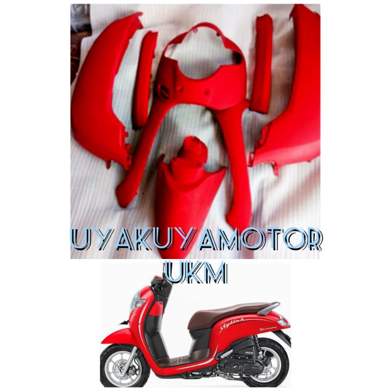 full body bodi scoopy fi new merah doff ring 12 donat 2018-2020