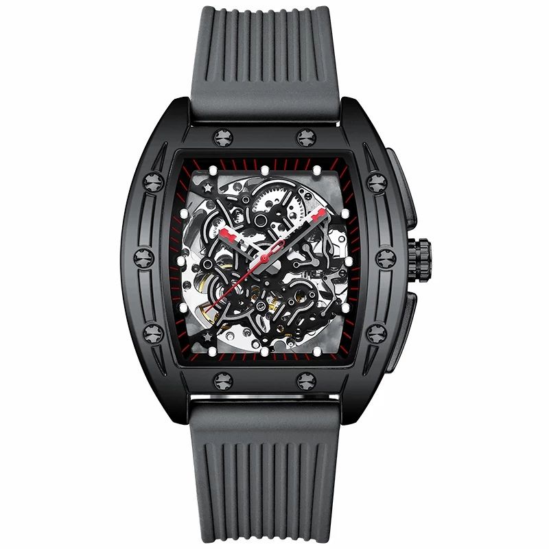 Jam Tangan Homage RM Ciga Luxury Skeleton Tonneau Ailang Automatic Mechanical Watch