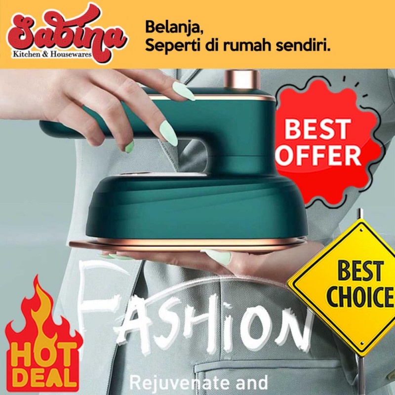 Setrika Uap Mini Pakaian Steamer Ironing Handheld 50ml 38W Aluminum