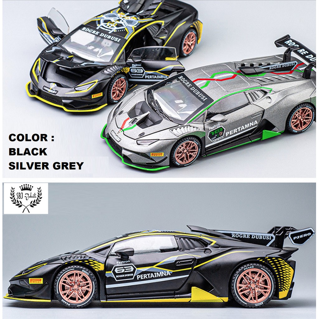 Diecast Miniatur Mobil LAMBORGHINI HURACAN RACING METAL SERIES 1:32