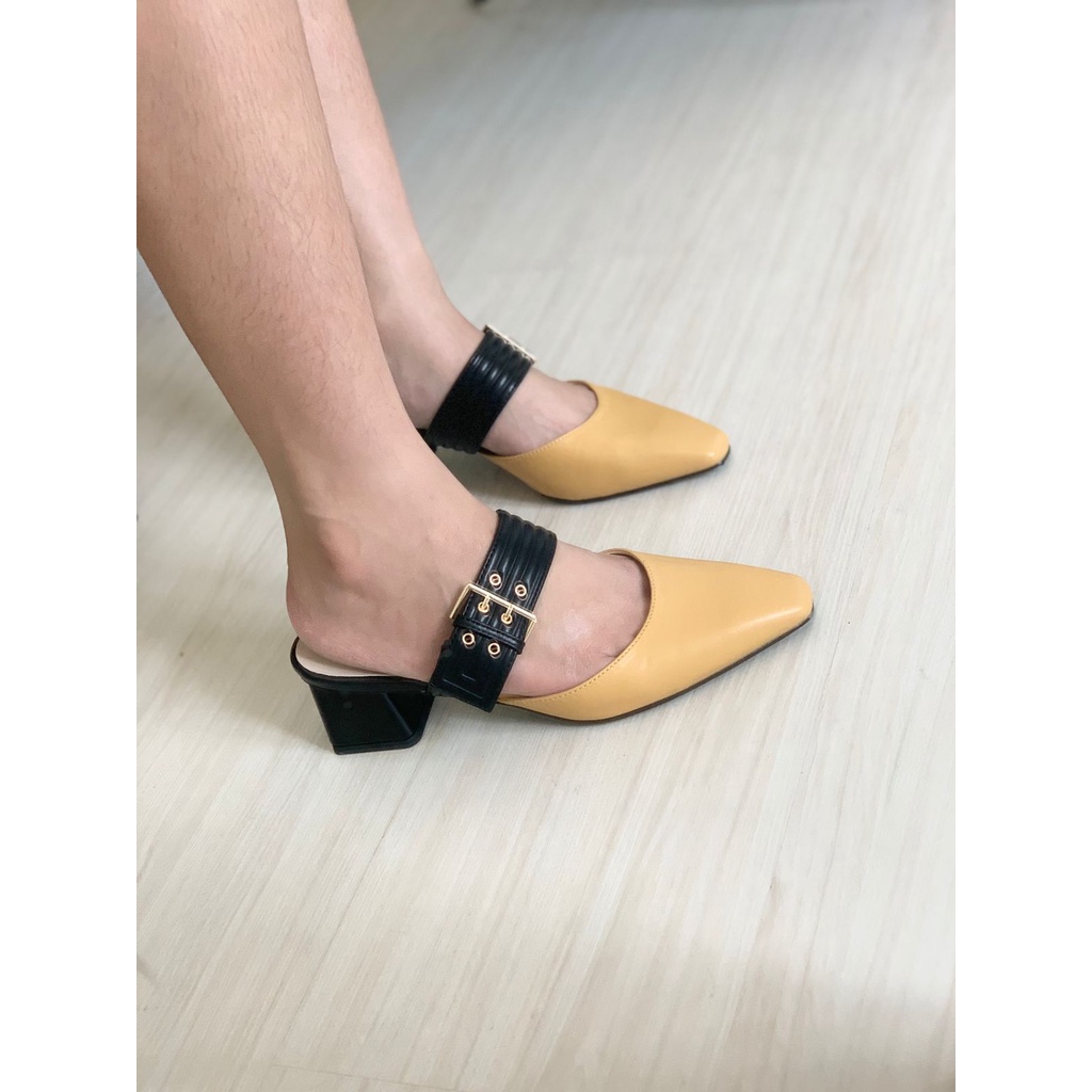 SEPATU WANITA CKS495 CK GROMET STRAP MULES PREMIUM IMPORT