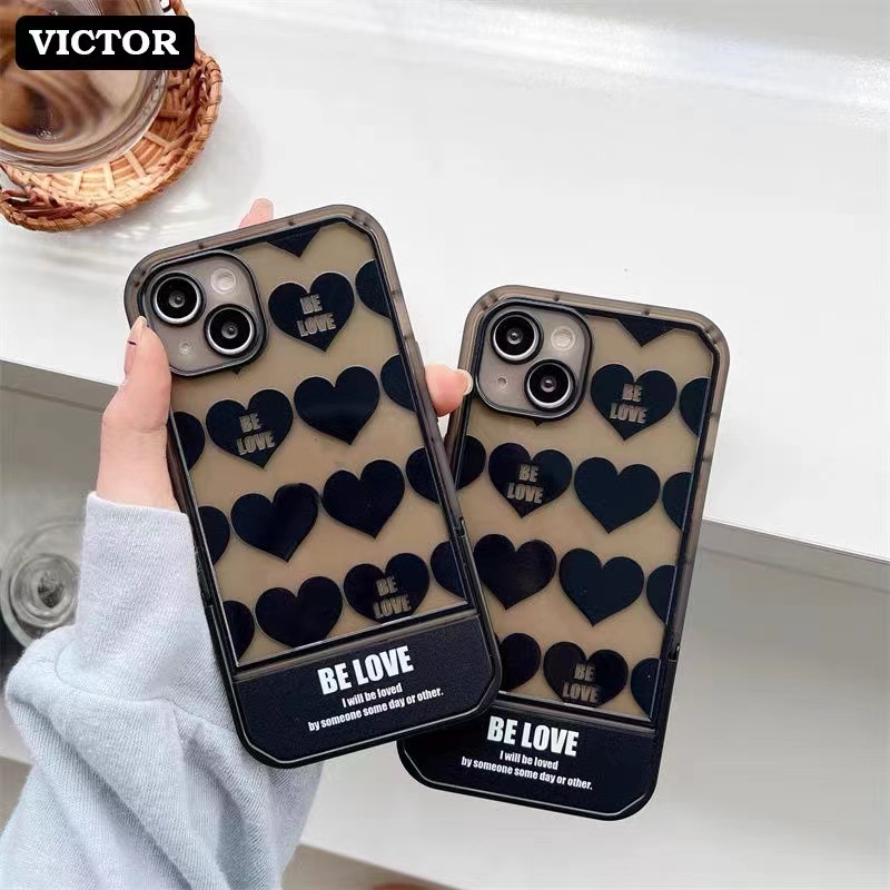 Soft Case TPU Transparan Motif Hati Untuk iPhone 13pro 12promax SE2020 11 Pro MAX 6S 7 8plus X XS XR