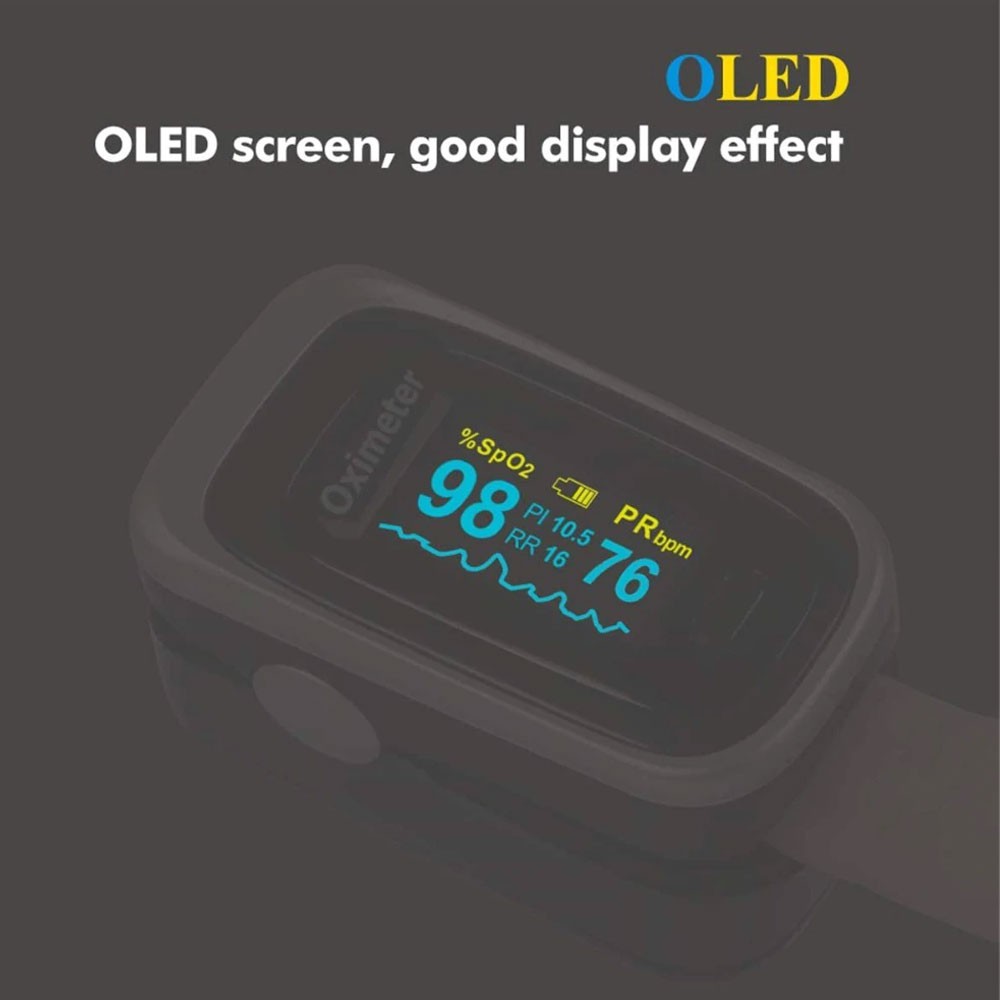 BAYAR DI TEMPAT Alat Pengukur Detak Jantung Fingertip Pulse Oximeter Sleep Monitor - Golden