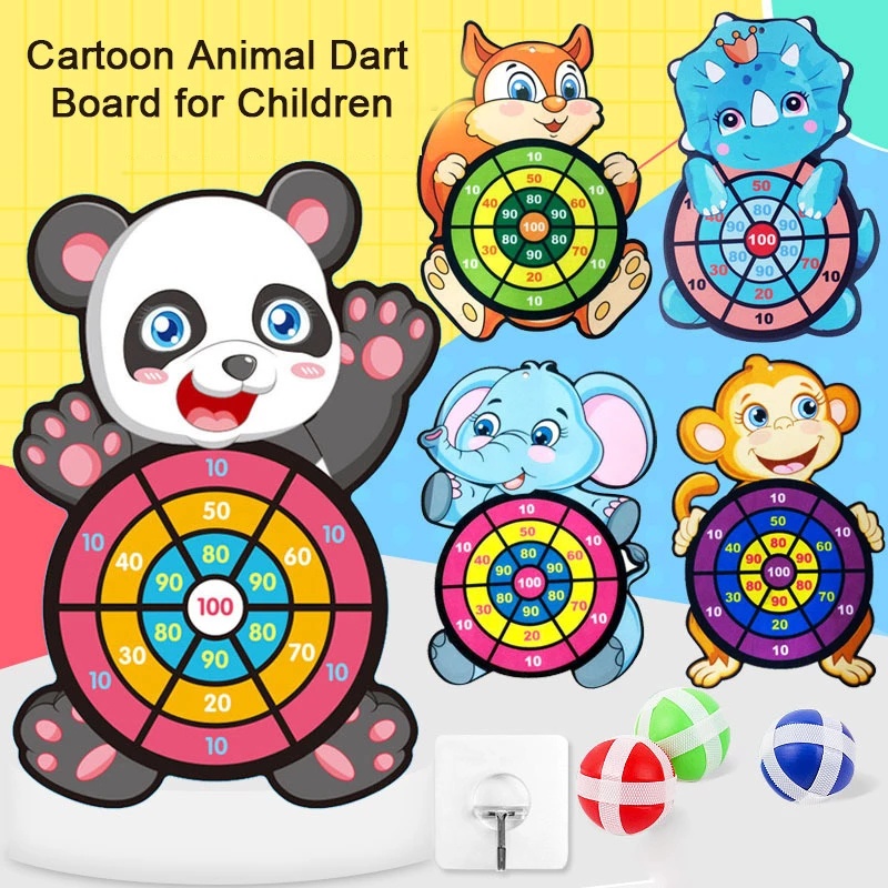 Mainan Papan Target Dart Motif Kartun Untuk Anak