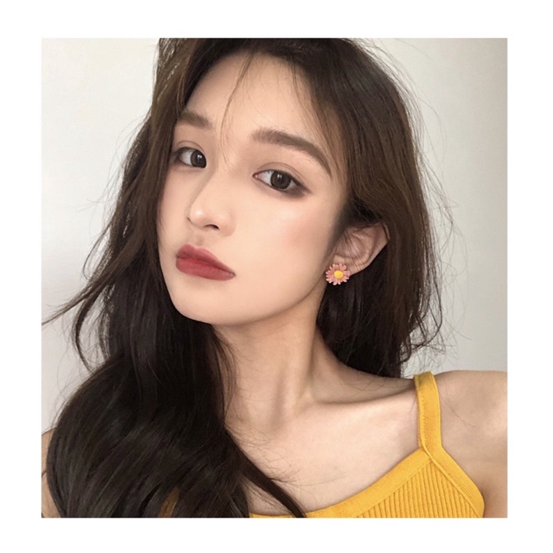 Anting Wanita Tusuk Korea Motif Bunga Daisy Flower Earing Lucu Terbaru Anting Petal Bentuk Flower-7