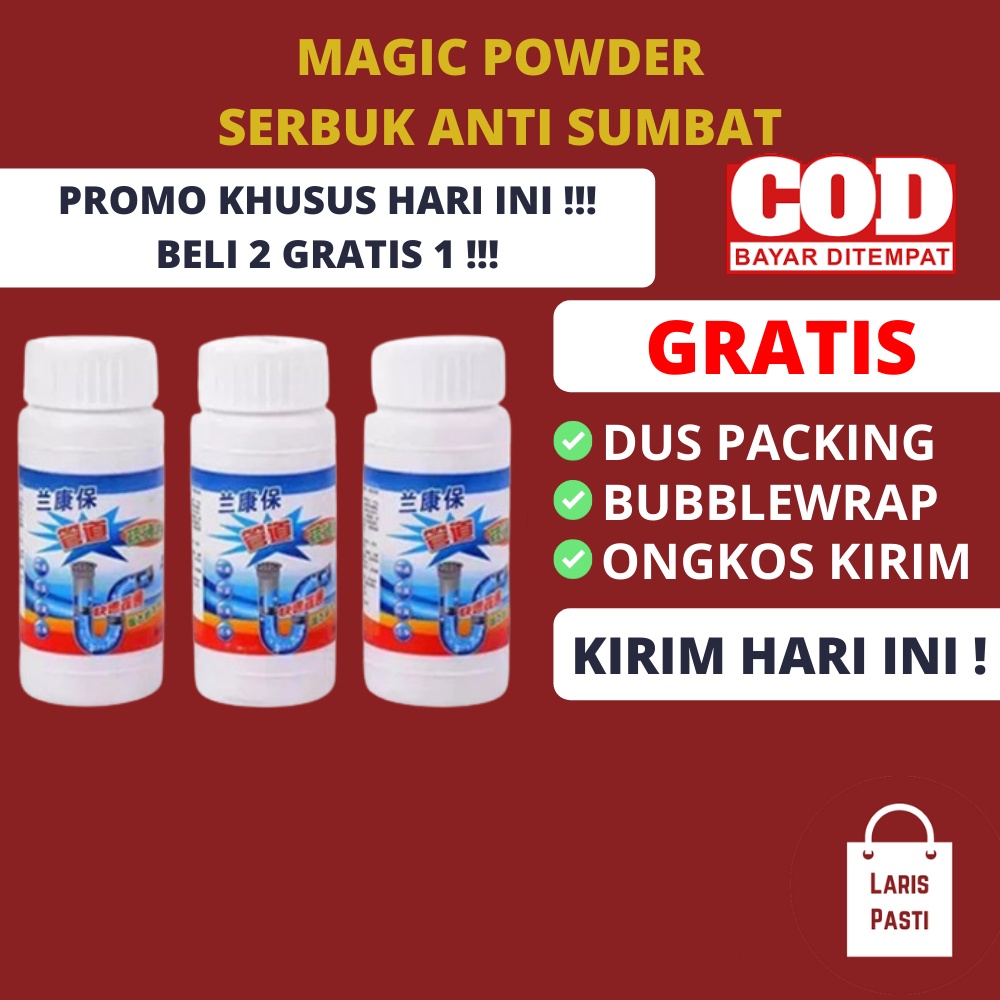 Magic Powder Serbuk Ajaib Pembersih Wastafel WC Toilet Anti Mampet Sumbat Original