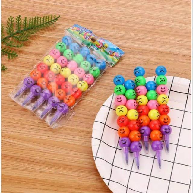 

Pensil susun warna warni emoji / Pensil susun rainbow smiley