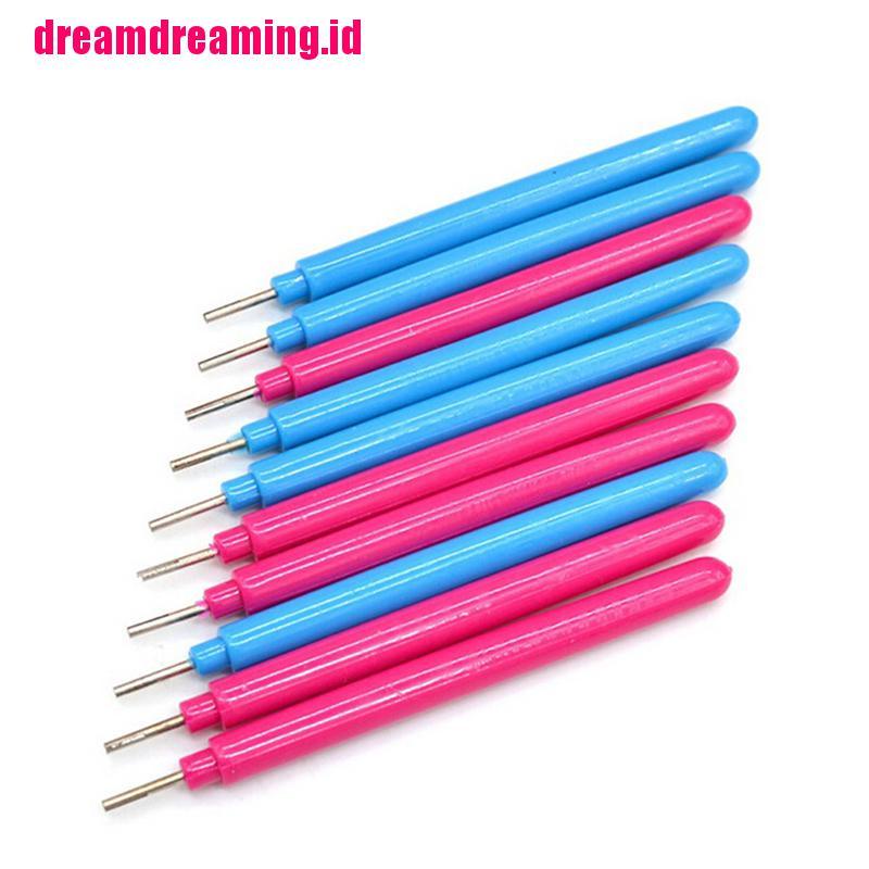 10pcs Alat Penggulung Kertas Quilling Bahan Plastik