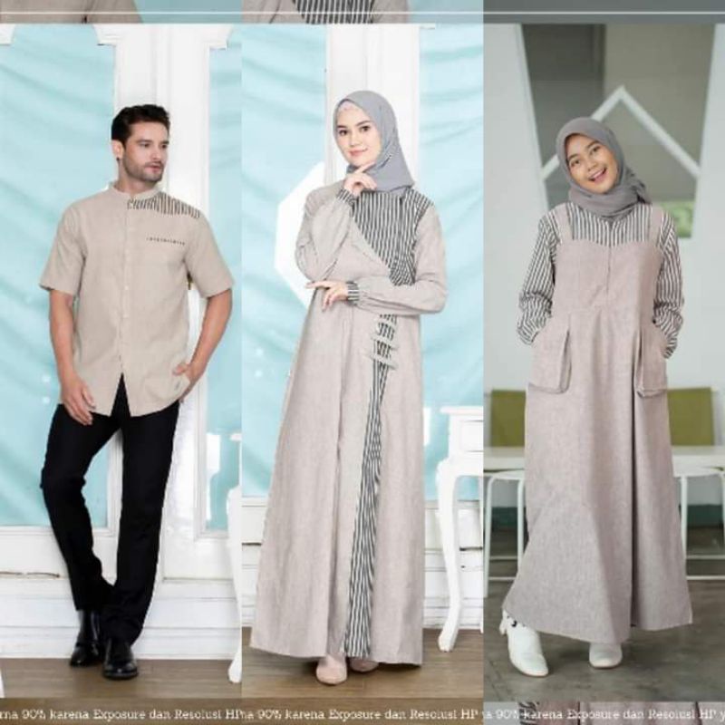 Sarimbit rauna terbaru 2022 / Rauna sarimbit 35 grey / RGD 35 grey / gamis Rauna dewasa / Koko rauna