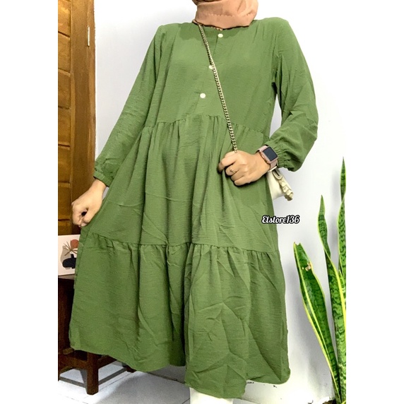 DAFHINA LONG TUNIK RAYON CRINCLE