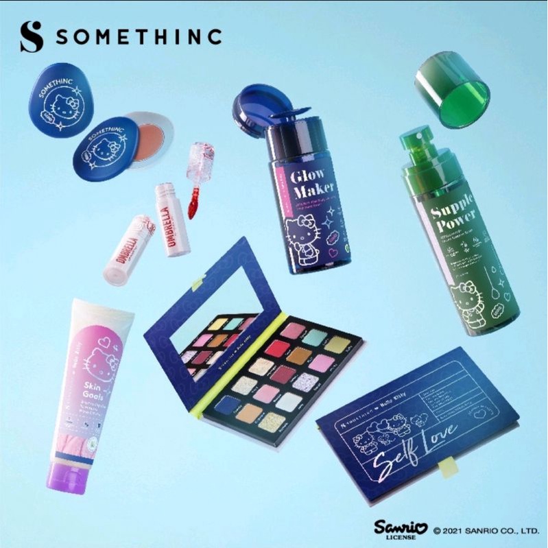 SOMETHINC  Hello Kitty Edition | Ombrella Lop Totem Tint - Noble | Suppler Power 120ml | Glow Maker 100ml | Self Love Eyeshadow Palette | Skin Golas Brightening Glow Wash Off | Hello Kitty x Somethinc