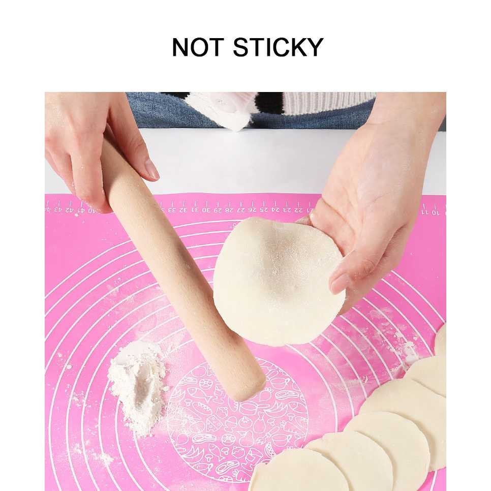 Alas Silikon Adonan Kue Silicone Anti Lengket Baking Mat Pastry Big size