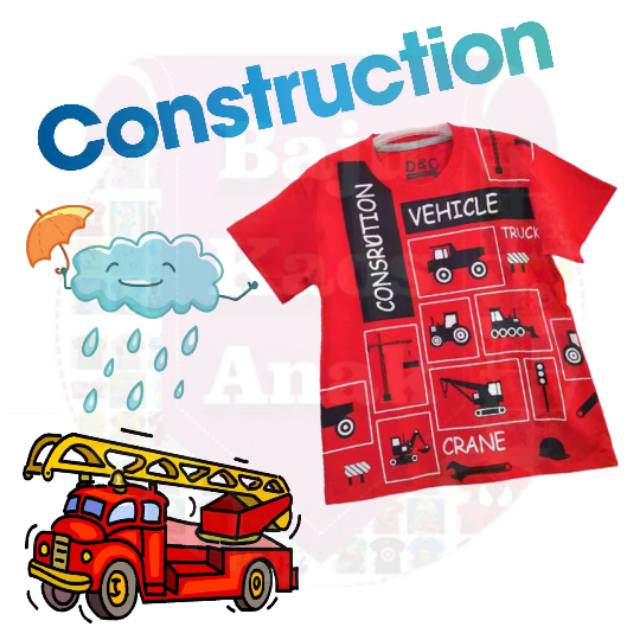  BKA 1 10Tahun Becco Excavator  Baju Kaos  Anak  