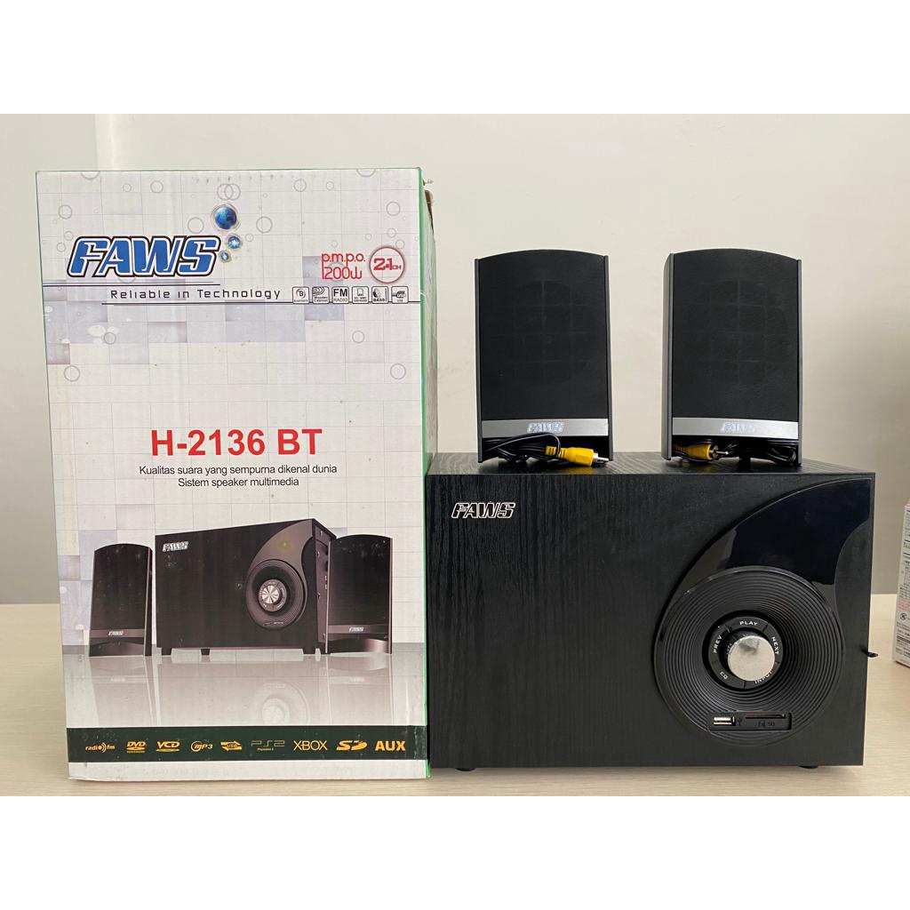 FAWS H-2136 SPEAKER MULTIMEDIA SPEAKER AKTIF BLUETOOTH SPEAKER 2.1