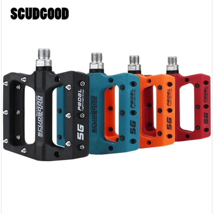 SCUDGOOD Bicycle Nylon Fiber Flat Pedal Bearing MTB RB Fixie