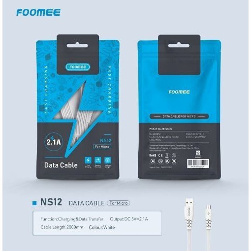 Kabel Micro USB FOOMEE NS12 Kabel Data Micro USB Fast Charging 200CM