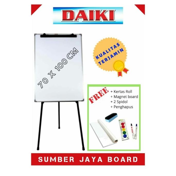 

Flipchart magnetic Daiki uk 70x100 Cm Bonus Spidol Penghapus Kertas