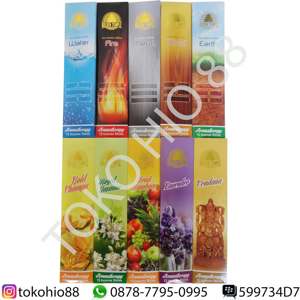 Hio Harum Dupa Hitam Wangi Aromaterapi Merk GT Golden Temple Incense Stick Aromatherapy Bagus Laku