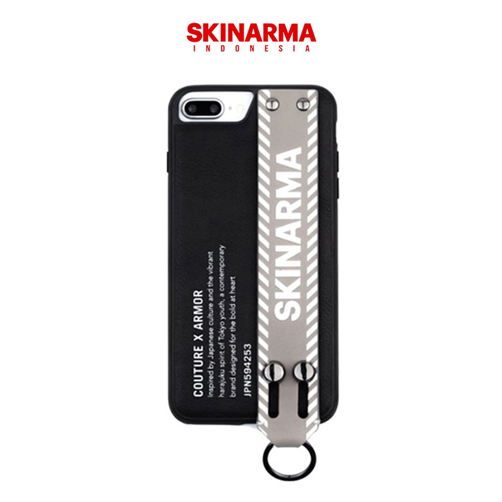 Skinarma Shimegu Black Hypebeast Leather Strap Bumper Case Casing Kulit iPhone 6+ / 7 Plus / 8 Plus