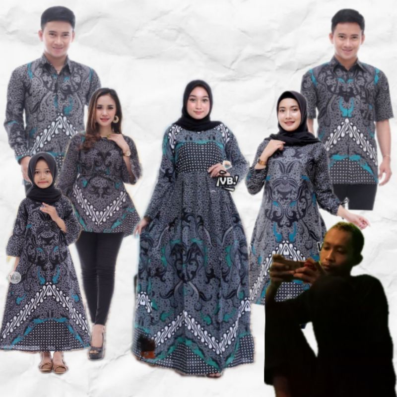 Batik couple keluarga sania ruffle ori ndoro jowi dnt motif Semarangan