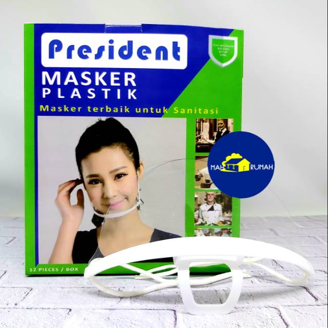 Masker Plastik Transparan Wajah Restoran Cafe - PRESIDENT (per pcs)