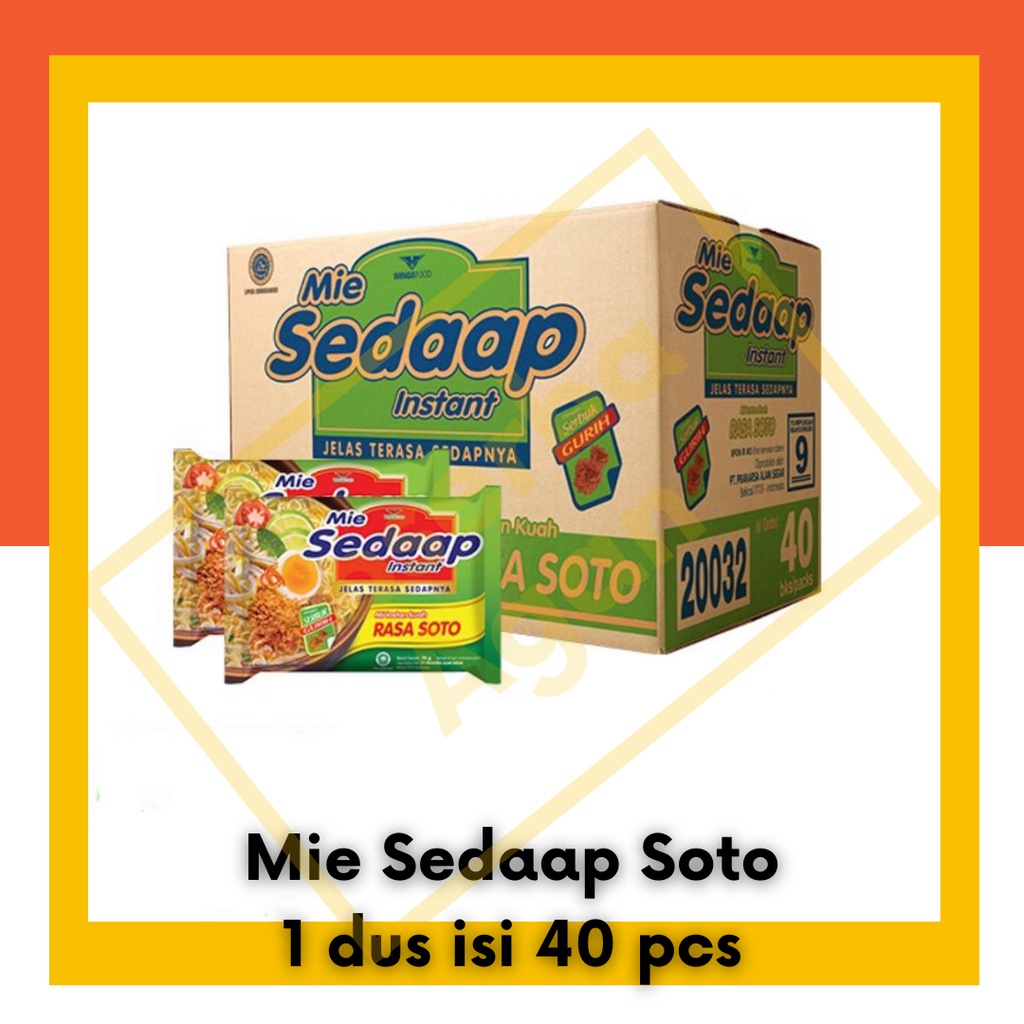 

Mie Sedaap Soto 1 Dus Box Karton isi 40pcs Mi Instan Sedap