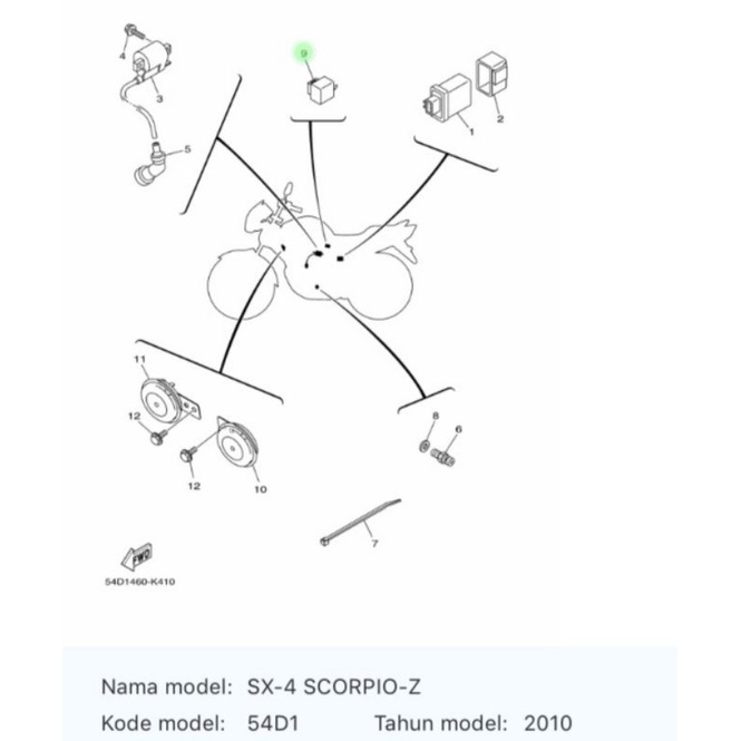 FLASHER SEN SEIN SCORPIO Z ASLI ORI YAMAHA 54D H3350 00