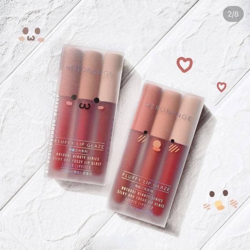 [ORI THAILAND] Her Orange Fluffy Velvet Matte Lipgloss Tahan Lama