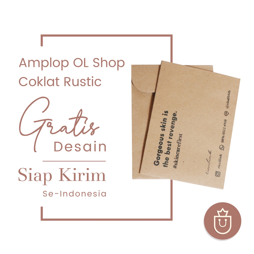 

Amplop Online Shop Coklat Rustic | Free Custom Desain