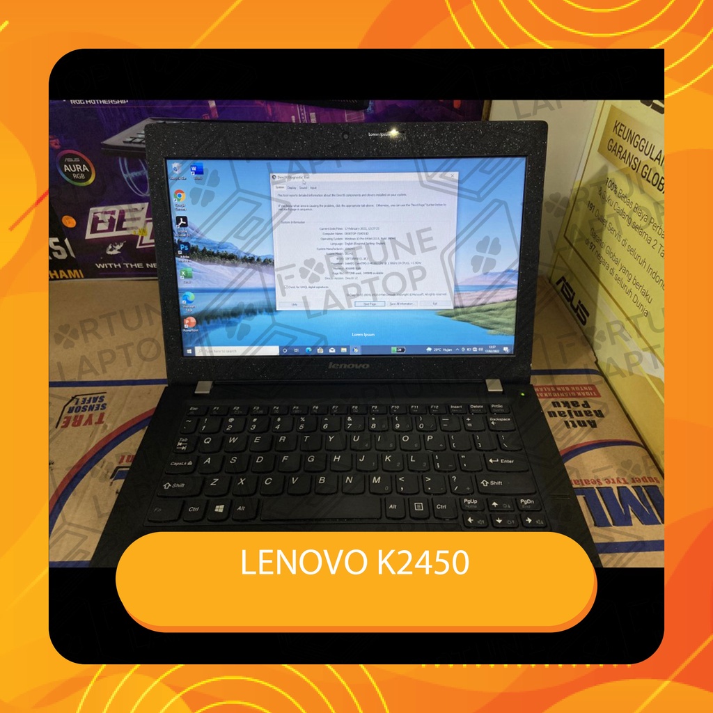 Lenovo K2450 | Core i3-4030u | Intel HD Graphics | Keyboard US| Murah
